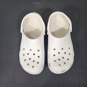CROCS White Winter Rain Boots with Perforated Design
